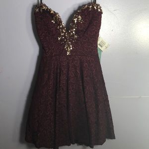 Maroon homecoming dress